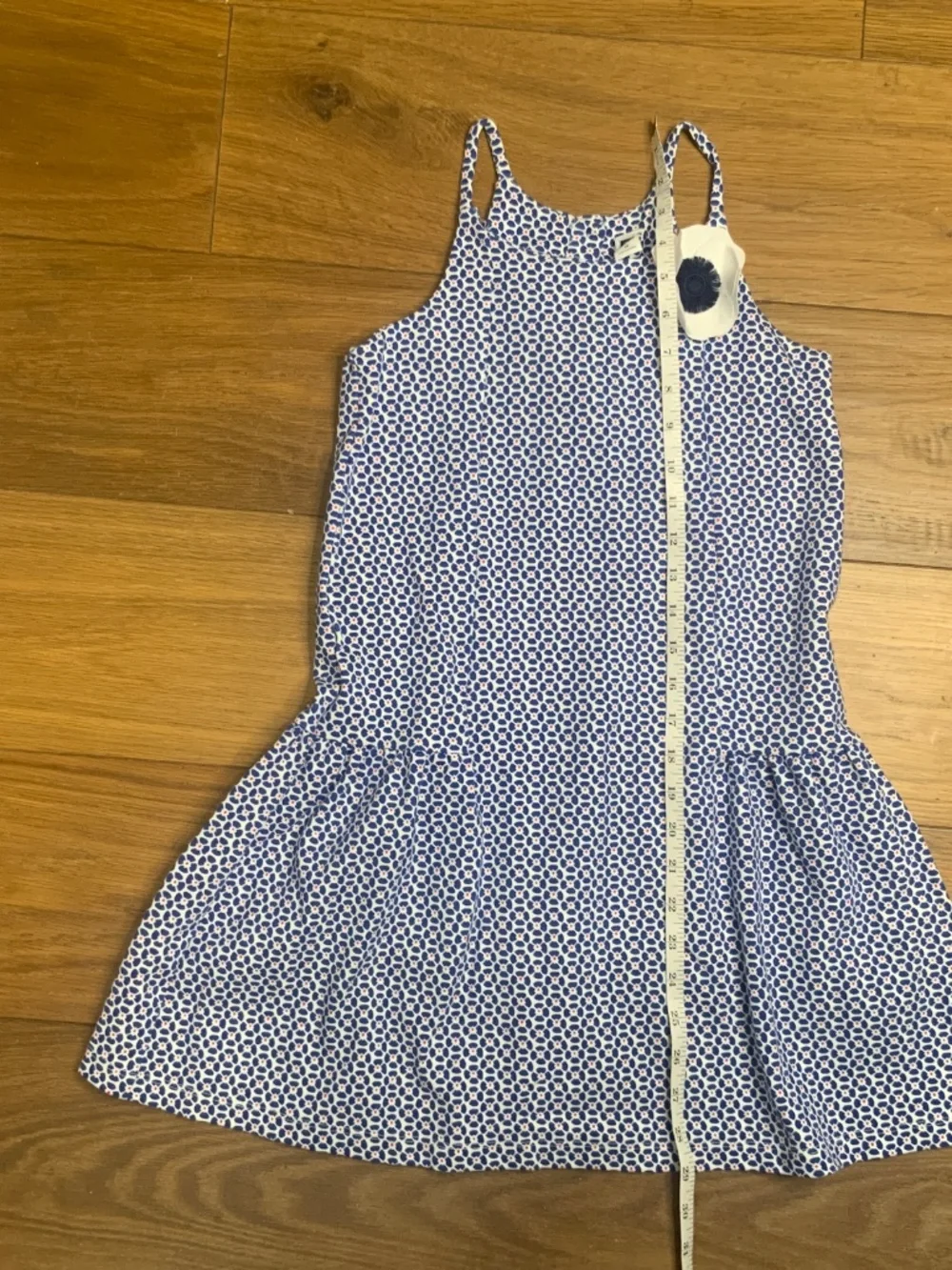 Janie & Jack Blue, White and Red flower pattern dress Size 10